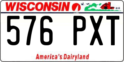 WI license plate 576PXT