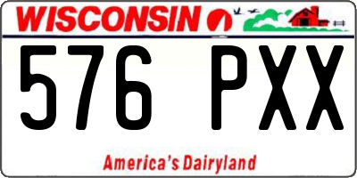 WI license plate 576PXX
