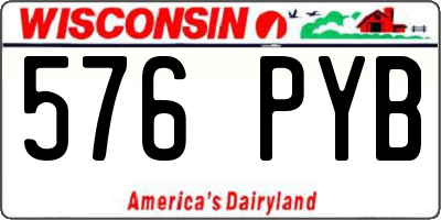 WI license plate 576PYB