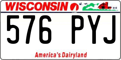 WI license plate 576PYJ