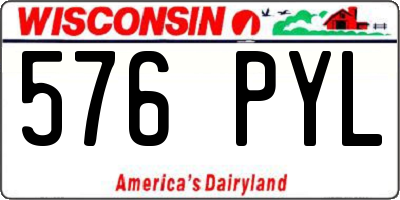 WI license plate 576PYL