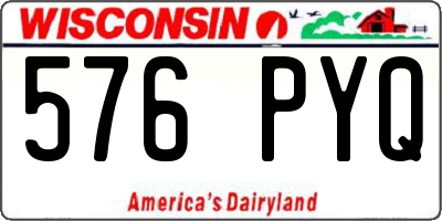 WI license plate 576PYQ