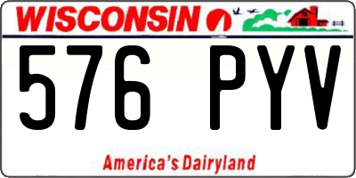 WI license plate 576PYV