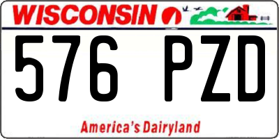 WI license plate 576PZD