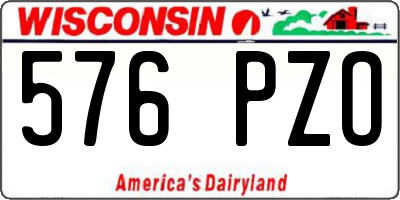 WI license plate 576PZO
