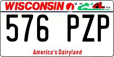 WI license plate 576PZP