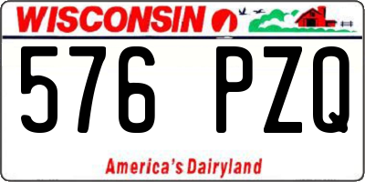 WI license plate 576PZQ