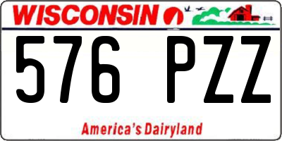 WI license plate 576PZZ
