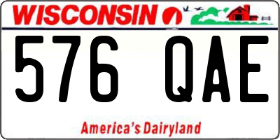 WI license plate 576QAE