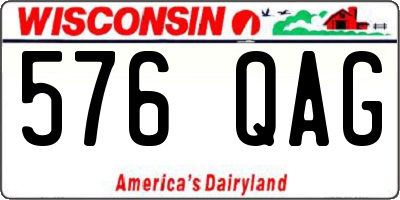 WI license plate 576QAG
