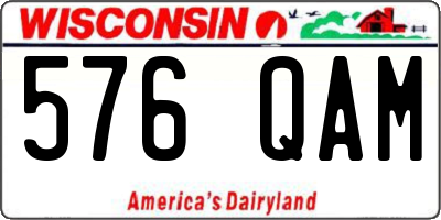 WI license plate 576QAM
