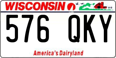 WI license plate 576QKY