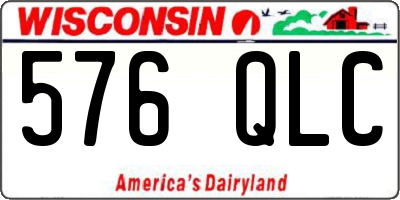 WI license plate 576QLC