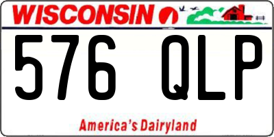 WI license plate 576QLP