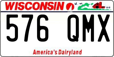 WI license plate 576QMX