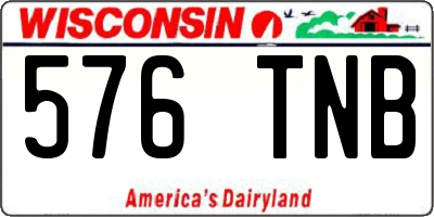 WI license plate 576TNB
