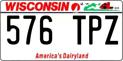 WI license plate 576TPZ