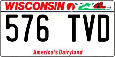 WI license plate 576TVD
