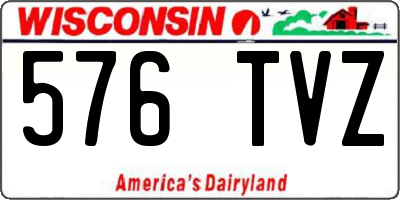 WI license plate 576TVZ