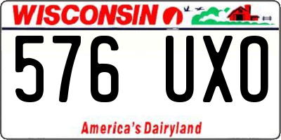 WI license plate 576UXO