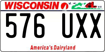 WI license plate 576UXX