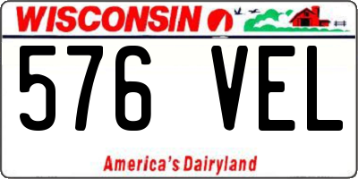 WI license plate 576VEL