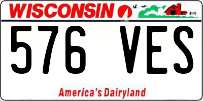 WI license plate 576VES