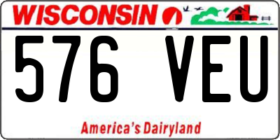 WI license plate 576VEU