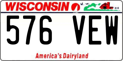 WI license plate 576VEW
