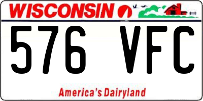 WI license plate 576VFC