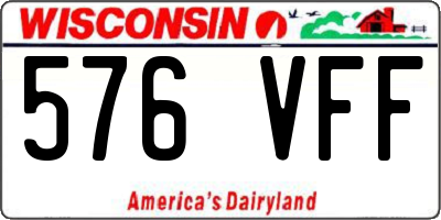 WI license plate 576VFF