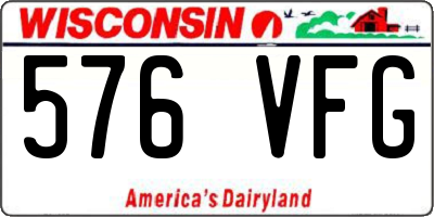 WI license plate 576VFG
