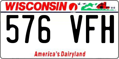 WI license plate 576VFH