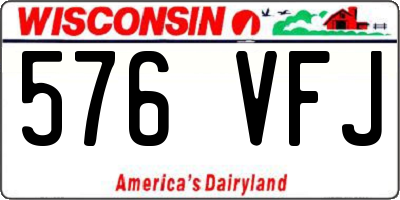 WI license plate 576VFJ