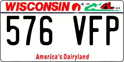 WI license plate 576VFP