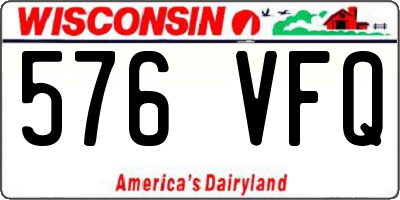WI license plate 576VFQ