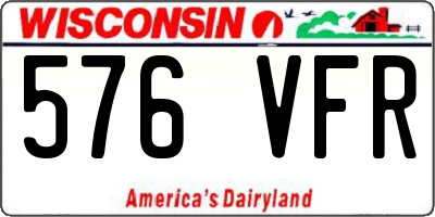 WI license plate 576VFR
