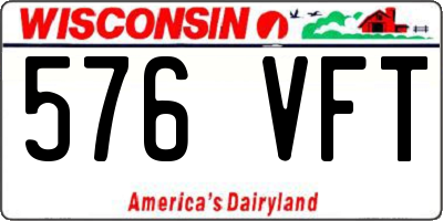 WI license plate 576VFT