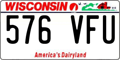 WI license plate 576VFU