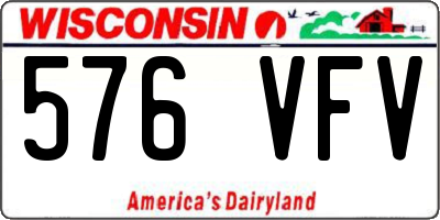 WI license plate 576VFV