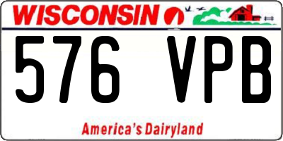 WI license plate 576VPB
