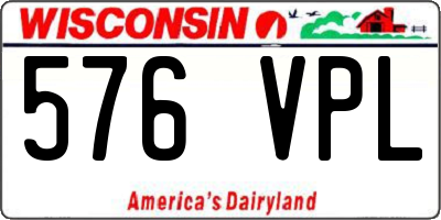 WI license plate 576VPL