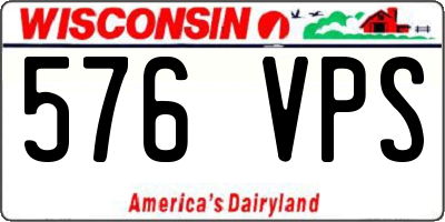 WI license plate 576VPS