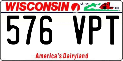 WI license plate 576VPT