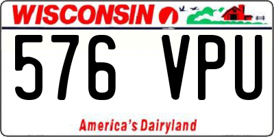 WI license plate 576VPU