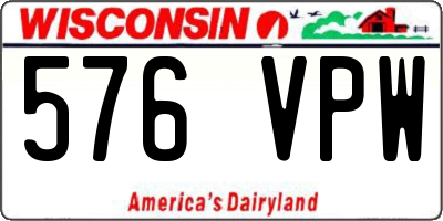 WI license plate 576VPW