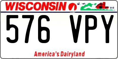 WI license plate 576VPY