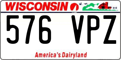 WI license plate 576VPZ