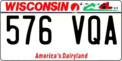 WI license plate 576VQA