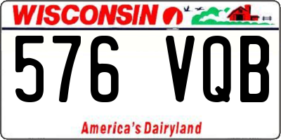 WI license plate 576VQB
